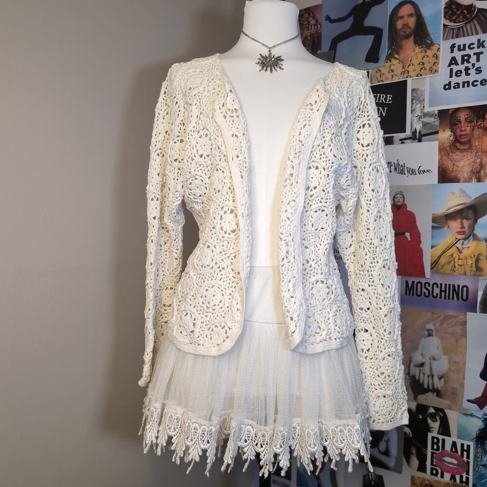 Crochet Open Knit Cardigan